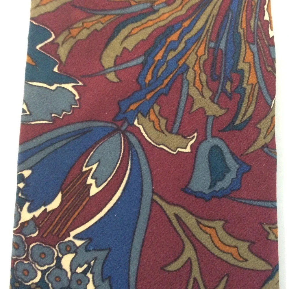 CELLINI Collection MENS TIE NECKTIE 3.75 in Burgundy Olive Rust Blue